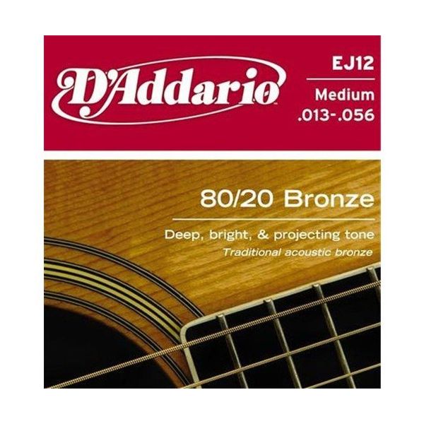 D'addario EJ12 Medium 0.13 Akustik Tel Set