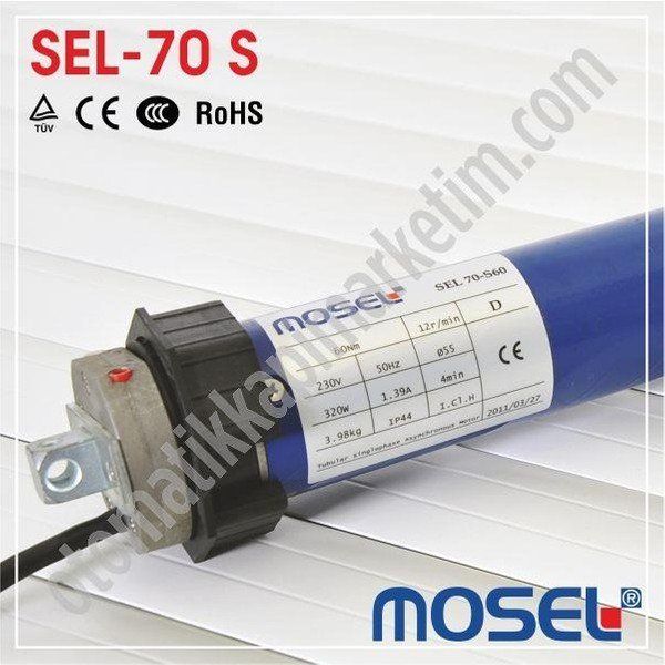 Mosel 140 Nm Düz Tüp Kepenk Giyotin Motoru