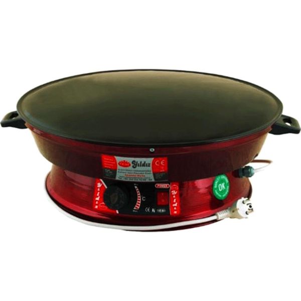 Yıldız YK-025 Kırmızı-Siyah 2000W Lüks Termostatlı Katmer Sacı
