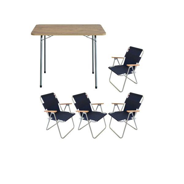 Bofigo BFGBM+4S 4+1 Kırmızı 60X80 cm Masa Sandalye Kamp Seti