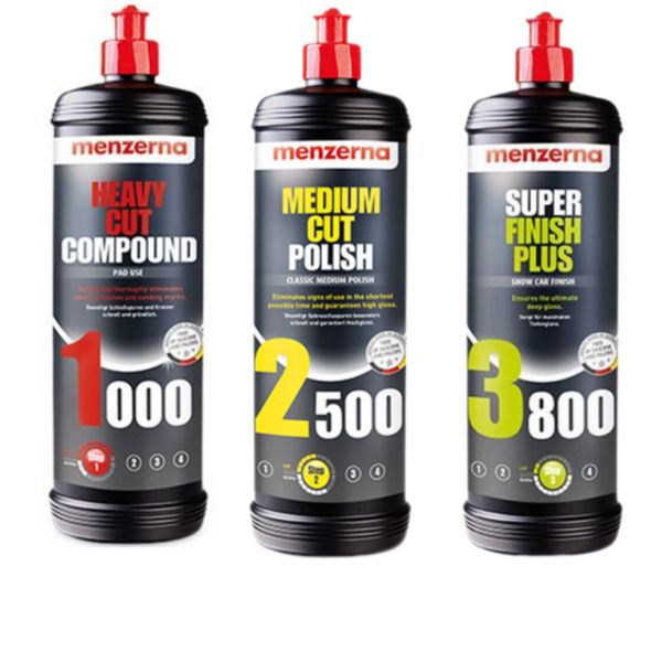Menzerna 1 lt 1000-2500-3800 Kalın Pasta Hare Cila Seti