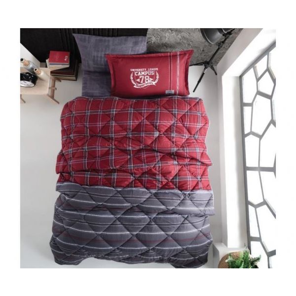Clasy Campus V1 Ranforce Bordo Tek Kişilik Uyku Seti
