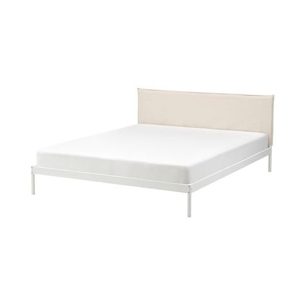 IKEA Kleppstad 160x200 CMM Beyaz Bej Çift Kişilik Karyola