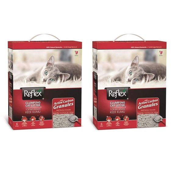 Reflex Granüllü Aktif Karbonlu Bentonit 2x10 lt Kedi Kumu