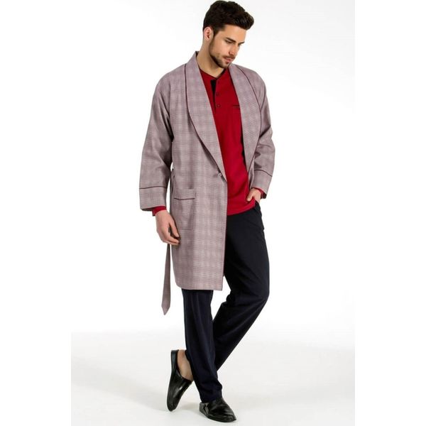 Pierre Cardin 5540 Bordo Ropdöşambır Şortlu Pijama Takım