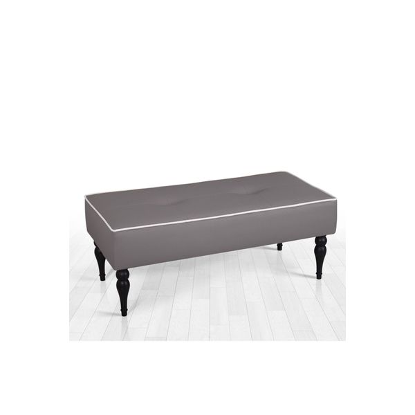 Lorence Home TY9012 Gri Lungo Deri BenchGri Puf