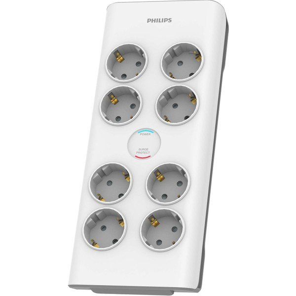 Philips SPN7080WA/62 Beyaz 900 Joules 2 mt Örgülü Kablo 8 Soket Akım Korumalı Priz