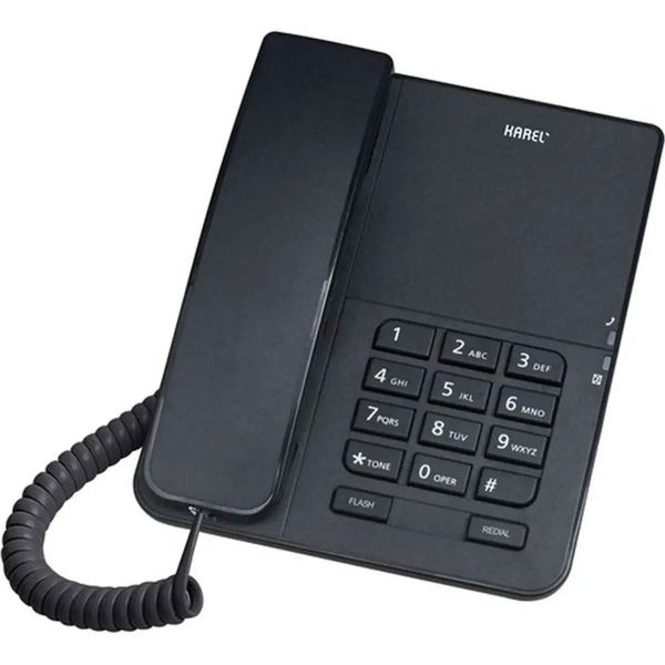 Karel TM140 Siyah Kablolu Telefon