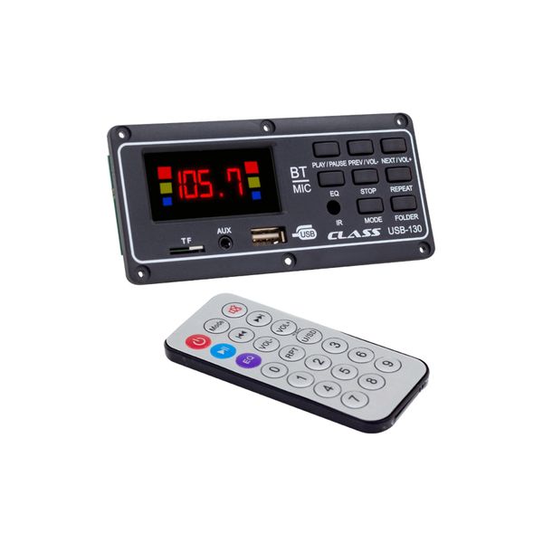 Class USB-130 Dijital Player Board Usb Sd Mıc Aux Bluetooth Kumandalı Ekranlı Çevirici