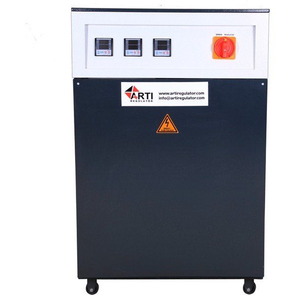 Artı 275-430V 45 KVA Trifaze Servo Kontrollü Voltaj Regülatörü