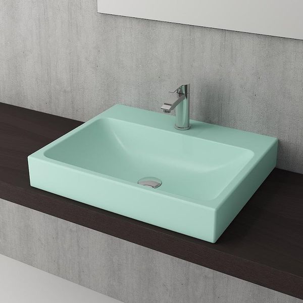 Bocchi Scala 60 cm Tezgah Üstü Mat Yeşil Lavabo