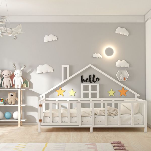 Givayo Wood's Hause Beyaz Kapılı 100*200 Montessori Yatak