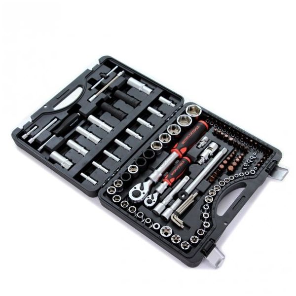 Worldforce 11501 114 Parça S-Ultra 1/4-1/2 Uzatmalı Cırcır Lokma Takımı