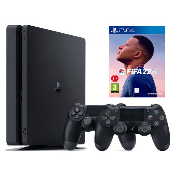 Sony Playstation 4 Slim 500 gb + 2. Kol + Fıfa 2022 Oyun Konsolu