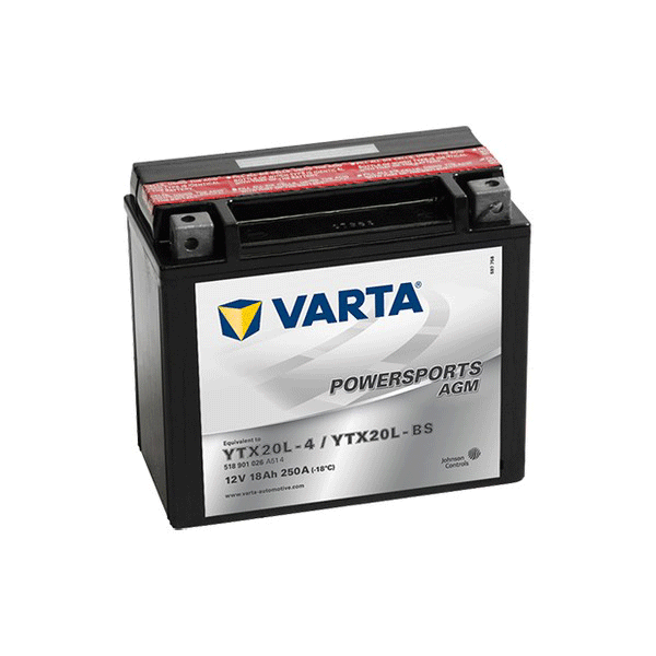 Varta YTX20L BS 12V 18Ah Motosiklet Aküsü