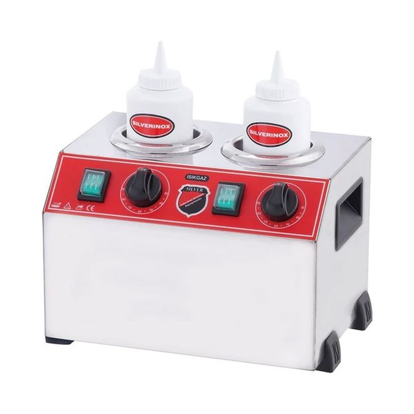 Işıkgaz Silverinox Elektrikli Çift Şişe Sosluk Isıtıcı