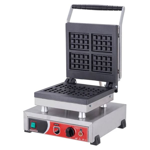 Işıkgaz Silverinox 4'lü Endüstriyel Elektrikli Kare Waffle Makinesi