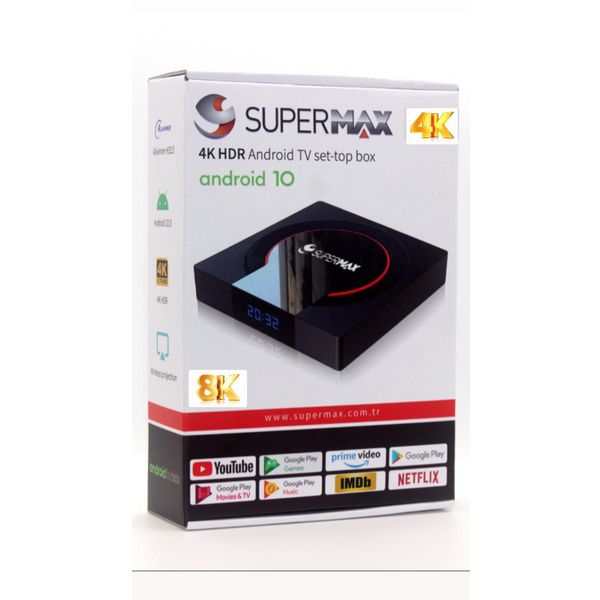 MX10 Supermax 4K 16 GB Android Tv Box