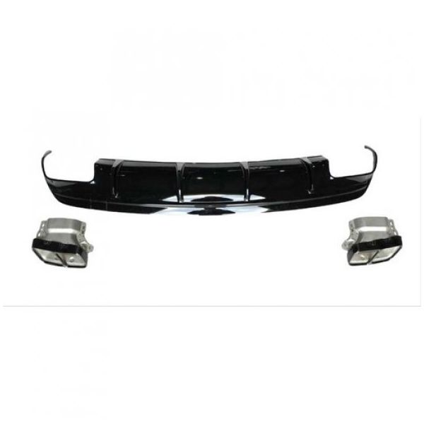 Leon Part Çmk Mercedes W176 12 15 A45 Difüzör Amg Siyah Egzoz Seti
