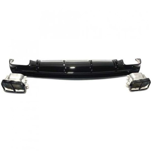 Leon Part Çmk Mercedes W117 Cla 45 2013 2015 Difüzör Siyah Egzoz Seti