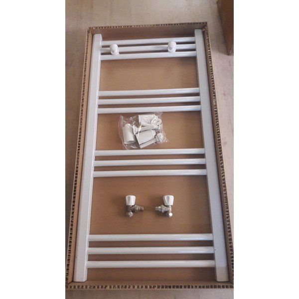 Şimaş Havlupan 500 x 1000 Beyaz 14 Borulu Havlupan + Beyaz 2 Adet Radyatör Vanası