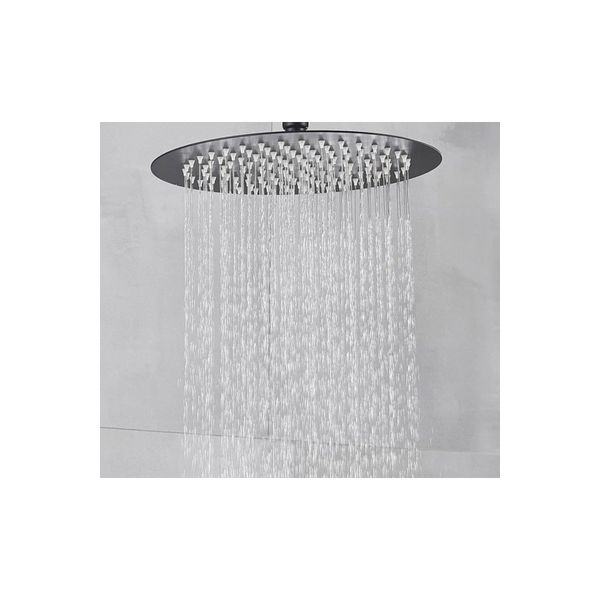 Fause KTD106-B Oval Slim 304 Metal 25 cm Siyah Tepe Duş Başlığı