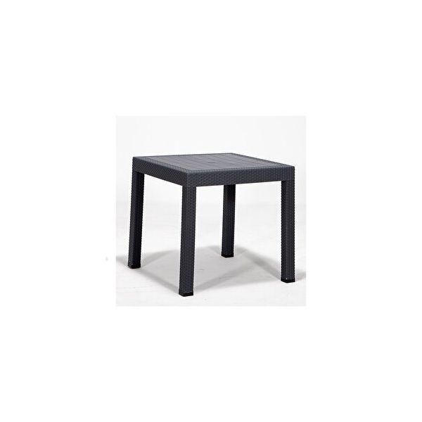 Sandalie Rattan Antrasit 80x80 cm Bahçe Masa