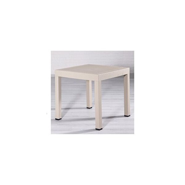 Sandalie Rattan Cappucino 80x80 cm Bahçe Masa