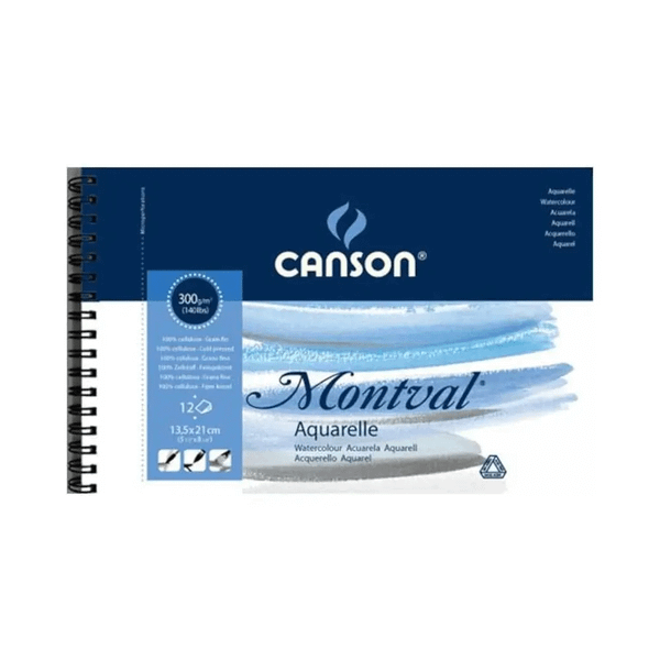 Canson 13.5x21 300 Gr Montval Aquarelle-Watercolour 12 Yaprak Defter