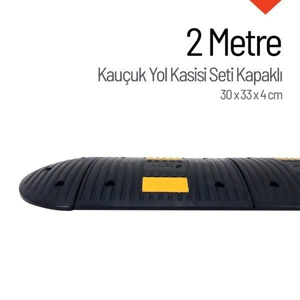Star Çelik Starçelik 2 Metre Eko Kauçuk Hız Kesici Set Kapaklı Yol Kasisi