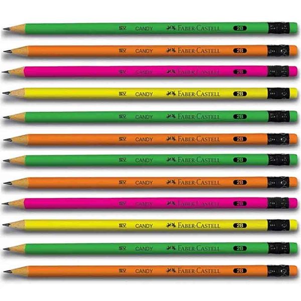 Faber Castell Faber Candy 2b Yuvarlak Kurşun Kalem 12 Li Paket (5244116802) F5244116802P12