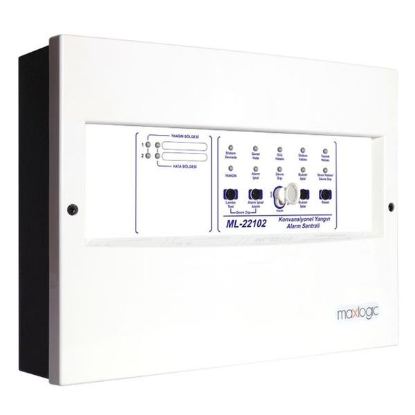 Mavili ML-22102 Maxlogic 2 Bölge Konvansiyonel Yangın Alarm Santrali