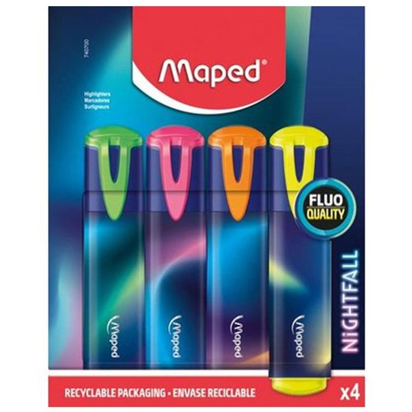 Maped Nightfall 4'lü Fosforlu Kalem