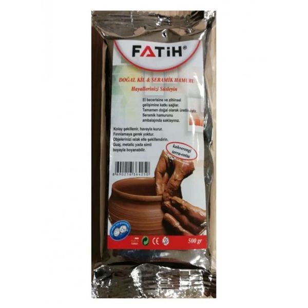 Fatih 36425 500 gr Kahverengi Seramik Hamuru Doğal Kil