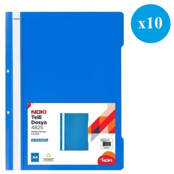 Noki A4 Plastik Mavi 100'lü Telli Dosya
