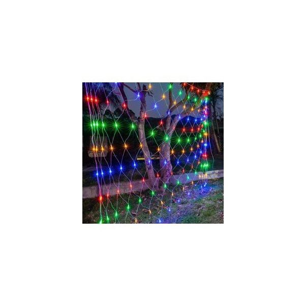 Buffer 1x2 m 8 Animasyonlu Farklı Işık Modu RGB Fişli Dekoratif File Ağ Perde 192 LED