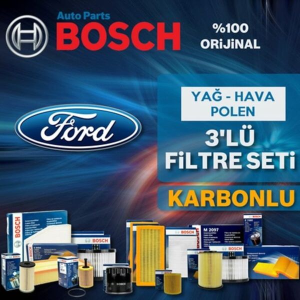 Bosch Ford Fiesta 1.25 2008 2016 Filtre Bakım Seti