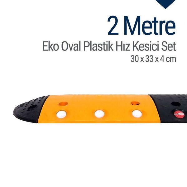 İleri Trafik 2 m Oval Plastik Hız Kesici Set