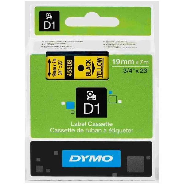 Dymo 720880-45808 D1 Sarı-Siyah 19x7 m Şerit