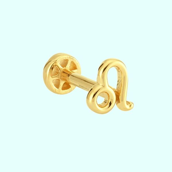 Sembol Gold 14 Ayar Aslan Burcu Altın Tragus Piercing