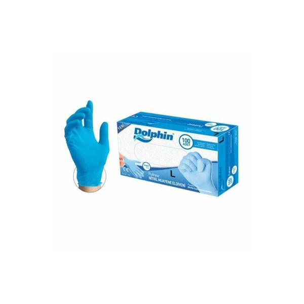 Dolphin Pudrasız L Beden 100'lü Paket Nitril Eldiven