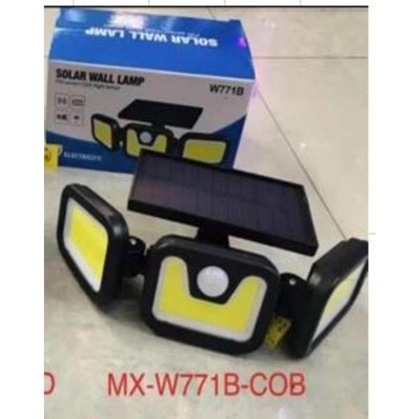 Powermaster MX-W771B Sensörlü 3 Modlu 90 Cob Ledli Solar Aydınlatmalı Duvar Lambası