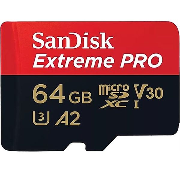 SanDisk Extreme Pro SDSQXCU-064G-GN6MA Class 10 UHS-I U3 A2 V30 64 GB Micro SD Kart