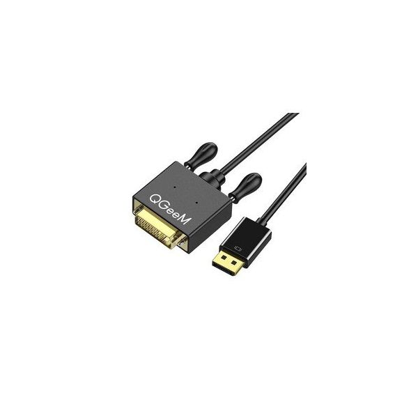 Qgeem QG-HD28 Siyah DVI to Display Port Kablo