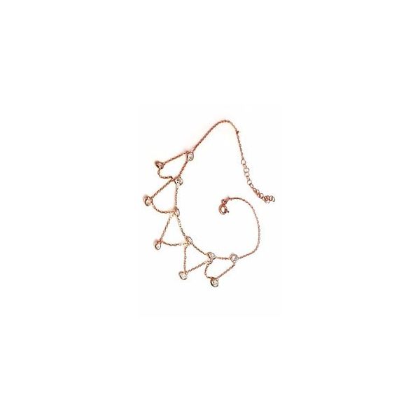 Oseshop Taşlı 925 Ayar Gümüş Rose Halhal