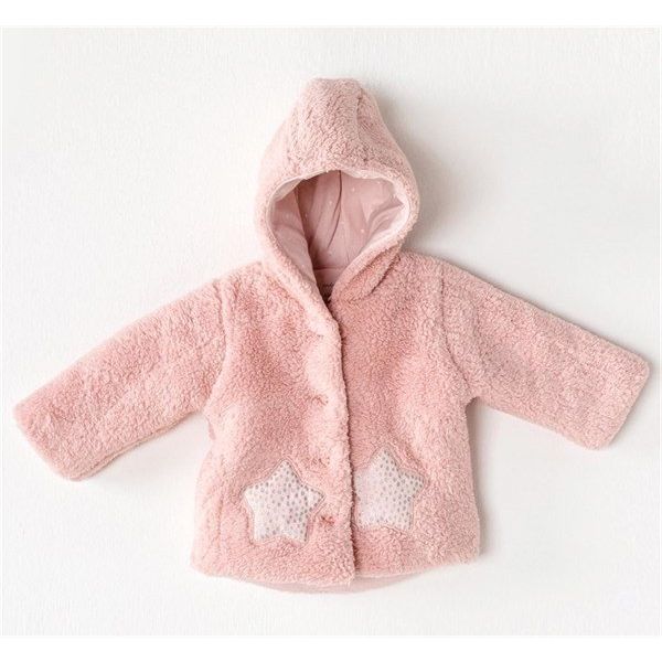 Andywawa AC23159 Şapka Pembe Kız Bebek Mont