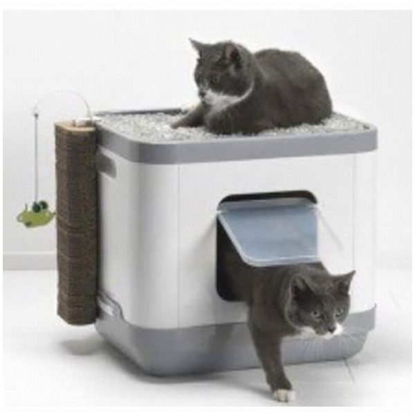 Moderna Gri Cat Consept Kapalı Kedi Tuvaleti