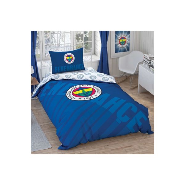 Taç Fenerbahçe Logo Pamuk Lacivert Tek Kişilik Nevresim Takımı