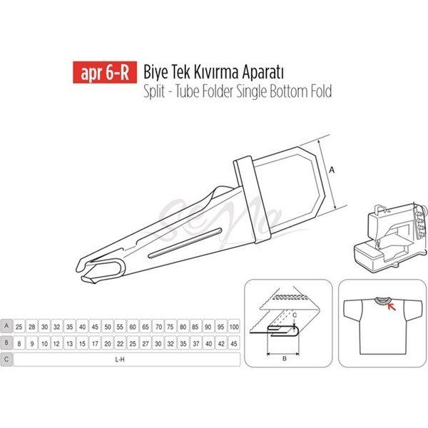 Apr Apere Apr 6-R 32 mmx12 mm Biye Tek Kıvırma Aparatı