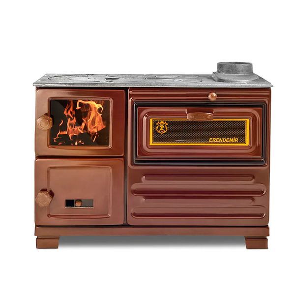 Erendemir EK104F Kahverengi Kuzine Tuğlalı Soba